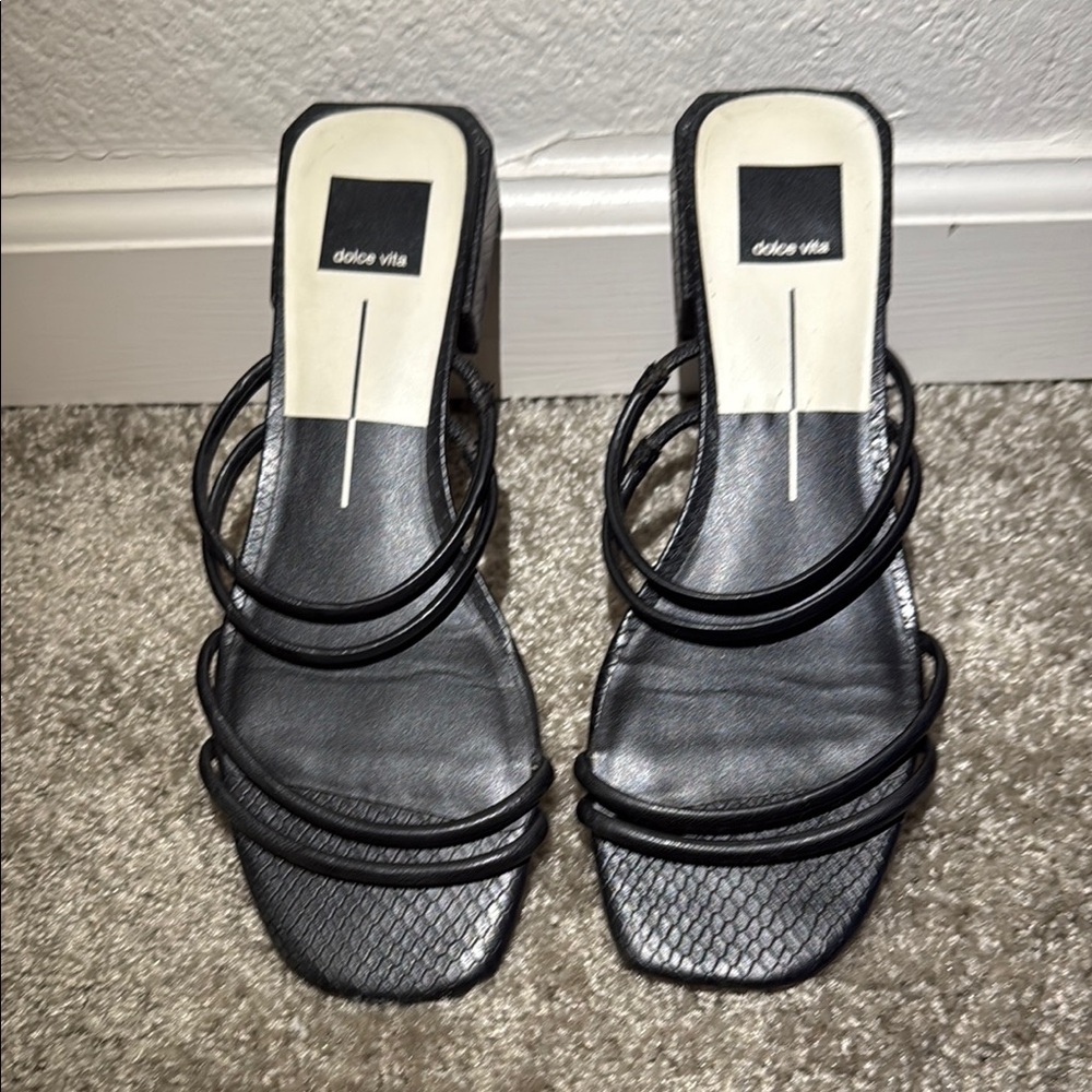 Dolce Vita Black Strappy Heels